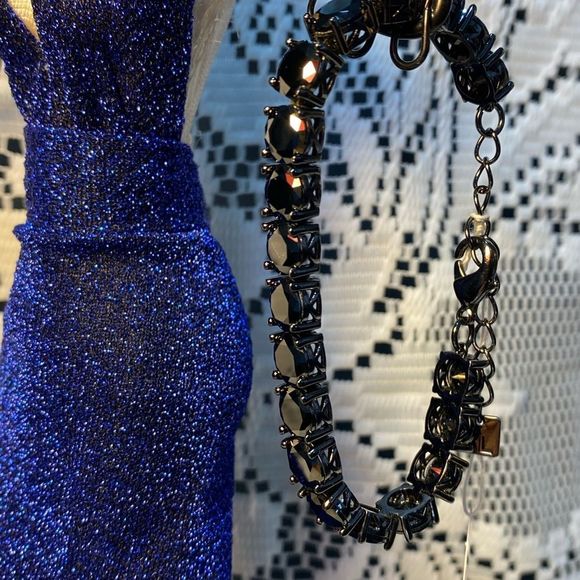 NEW SLEEK GORGEOUS BLACK HEMATITE IMPRESSION BRACELET SPARKLING BLING PARK LANE - Picture 10 of 10